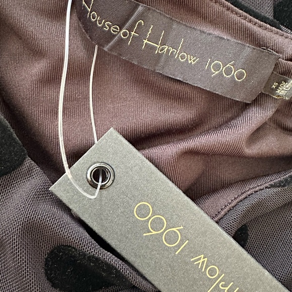 House of Harlow 1960 ◡̈ Cueva Polka Dot One Shoulder Mini Dress - Picture 4 of 8